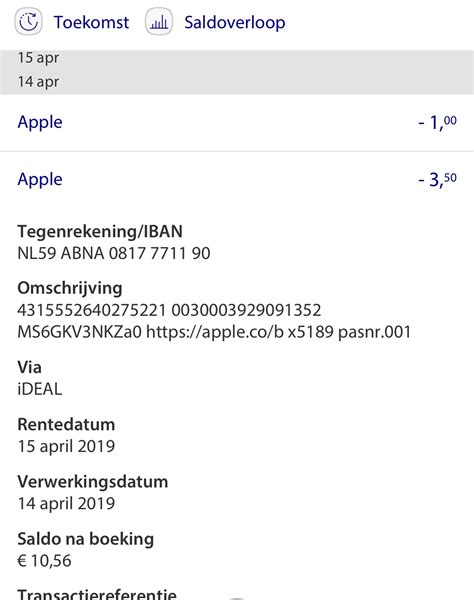 apple id geld terug storten